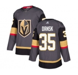 Adidas Vegas Golden Knights #35 Oscar Dansk Authentic Gray Home NHL Jersey