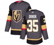 Adidas Vegas Golden Knights #35 Oscar Dansk Authentic Gray Home NHL Jersey