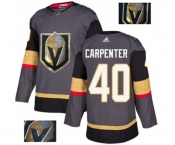 Adidas Vegas Golden Knights #40 Ryan Carpenter Authentic Gray Fashion Gold NHL Jersey
