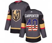 Adidas Vegas Golden Knights #40 Ryan Carpenter Authentic Gray USA Flag Fashion NHL Jersey