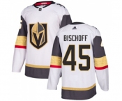 Adidas Vegas Golden Knights #45 Jake Bischoff Authentic White Away NHL Jersey
