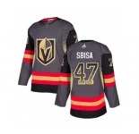 Adidas Vegas Golden Knights #47 Luca Sbisa Authentic Black Drift Fashion NHL Jersey