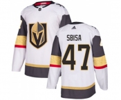 Adidas Vegas Golden Knights #47 Luca Sbisa Authentic White Away NHL Jersey