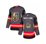 Adidas Vegas Golden Knights #5 Deryk Engelland Authentic Black Drift Fashion NHL Jersey