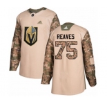 Adidas Vegas Golden Knights #75 Ryan Reaves Authentic Camo Veterans Day Practice NHL Jersey