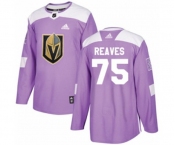 Adidas Vegas Golden Knights #75 Ryan Reaves Authentic Purple Fights Cancer Practice NHL Jersey