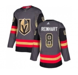 Adidas Vegas Golden Knights #8 Griffin Reinhart Authentic Black Drift Fashion NHL Jersey