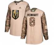 Adidas Vegas Golden Knights #8 Griffin Reinhart Authentic Camo Veterans Day Practice NHL Jersey