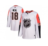 Men Adidas Vegas Golden Knights #18 James Neal White 2018 All-Star Pacific Division Authentic Stitched NHL Jersey