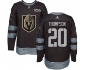 Men Adidas Vegas Golden Knights #20 Paul Thompson Authentic Black 1917-2017 100th Anniversary NHL Jersey
