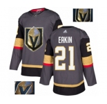 Men Adidas Vegas Golden Knights #21 Cody Eakin Authentic Gray Fashion Gold NHL Jersey