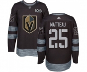 Men Adidas Vegas Golden Knights #25 Stefan Matteau Authentic Black 1917-2017 100th Anniversary NHL Jersey