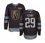Men Adidas Vegas Golden Knights #29 Marc-Andre Fleury Authentic Black 1917-2017 100th Anniversary NHL Jersey