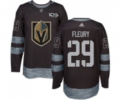 Men Adidas Vegas Golden Knights #29 Marc-Andre Fleury Authentic Black 1917-2017 100th Anniversary NHL Jersey