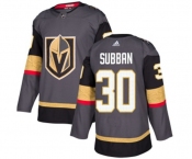 Men Adidas Vegas Golden Knights #30 Malcolm Subban Authentic Gray Home NHL Jersey