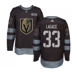 Men Adidas Vegas Golden Knights #33 Maxime Lagace Authentic Black 1917-2017 100th Anniversary NHL Jersey