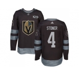 Men Adidas Vegas Golden Knights #4 Clayton Stoner Black 1917-2017 100th Anniversary Stitched NHL Jersey