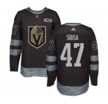 Men Adidas Vegas Golden Knights #47 Luca Sbisa Authentic Black 1917-2017 100th Anniversary NHL Jersey