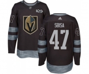 Men Adidas Vegas Golden Knights #47 Luca Sbisa Authentic Black 1917-2017 100th Anniversary NHL Jersey