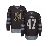 Men Adidas Vegas Golden Knights #47 Luca Sbisa Black 1917-2017 100th Anniversary Stitched NHL Jersey