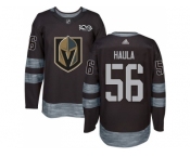 Men Adidas Vegas Golden Knights #56 Erik Haula Black 1917-2017 100th Anniversary Stitched NHL Jersey