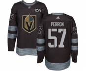Men Adidas Vegas Golden Knights #57 David Perron Authentic Black 1917-2017 100th Anniversary NHL Jersey