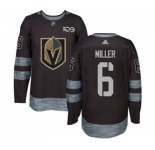 Men Adidas Vegas Golden Knights #6 Colin Miller Authentic Black 1917-2017 100th Anniversary NHL Jersey