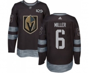 Men Adidas Vegas Golden Knights #6 Colin Miller Authentic Black 1917-2017 100th Anniversary NHL Jersey