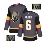 Men Adidas Vegas Golden Knights #6 Colin Miller Authentic Gray Fashion Gold NHL Jersey