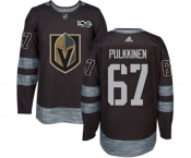 Men Adidas Vegas Golden Knights #67 Teemu Pulkkinen Authentic Black 1917-2017 100th Anniversary NHL Jersey