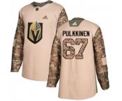 Men Adidas Vegas Golden Knights #67 Teemu Pulkkinen Authentic Camo Veterans Day Practice NHL Jersey