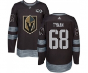 Men Adidas Vegas Golden Knights #68 T.J. Tynan Authentic Black 1917-2017 100th Anniversary NHL Jersey