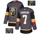 Men Adidas Vegas Golden Knights #7 Jason Garrison Authentic Gray Fashion Gold NHL Jersey