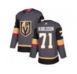 Men Adidas Vegas Golden Knights #71 William Karlsson Authentic Gray Home NHL Jersey