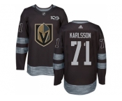 Men Adidas Vegas Golden Knights #71 William Karlsson Black 1917-2017 100th Anniversary Stitched NHL Jersey