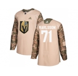 Men Adidas Vegas Golden Knights #71 William Karlsson Camo Authentic 2017 Veterans Day Stitched NHL Jersey