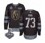 Men Adidas Vegas Golden Knights #73 Brandon Pirri Authentic Black 1917-2017 100th Anniversary 2018 Stanley Cup Final NHL Jersey
