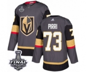Men Adidas Vegas Golden Knights #73 Brandon Pirri Premier Gray Home 2018 Stanley Cup Final NHL Jersey