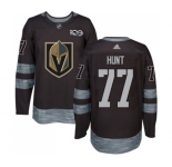 Men Adidas Vegas Golden Knights #77 Brad Hunt Authentic Black 1917-2017 100th Anniversary NHL Jersey