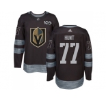 Men Adidas Vegas Golden Knights #77 Brad Hunt Black 1917-2017 100th Anniversary Stitched NHL Jersey