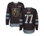 Men Adidas Vegas Golden Knights #77 Brad Hunt Black 1917-2017 100th Anniversary Stitched NHL Jersey