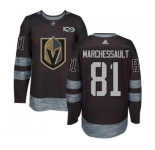 Men Adidas Vegas Golden Knights #81 Jonathan Marchessault Authentic Black 1917-2017 100th Anniversary NHL Jersey