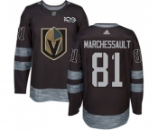 Men Adidas Vegas Golden Knights #81 Jonathan Marchessault Authentic Black 1917-2017 100th Anniversary NHL Jersey