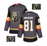 Men Adidas Vegas Golden Knights #81 Jonathan Marchessault Authentic Gray Fashion Gold NHL Jersey