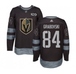 Men Adidas Vegas Golden Knights #84 Mikhail Grabovski Authentic Black 1917-2017 100th Anniversary NHL Jersey