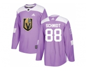 Men Adidas Vegas Golden Knights #88 Nate Schmidt Purple Authentic Fights Cancer Stitched NHL Jersey
