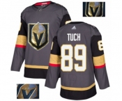 Men Adidas Vegas Golden Knights #89 Alex Tuch Authentic Gray Fashion Gold NHL Jersey