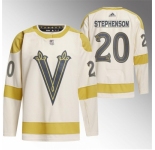 Men Vegas Golden Knights #20 Chandler Stephenson Cream 2024 Winter Classic Breakaway Stitched Jersey