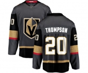 Men Vegas Golden Knights #20 Paul Thompson Authentic Black Home Fanatics Branded Breakaway NHL Jersey