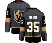 Men Vegas Golden Knights #35 Oscar Dansk Authentic Black Home Fanatics Branded Breakaway NHL Jersey
